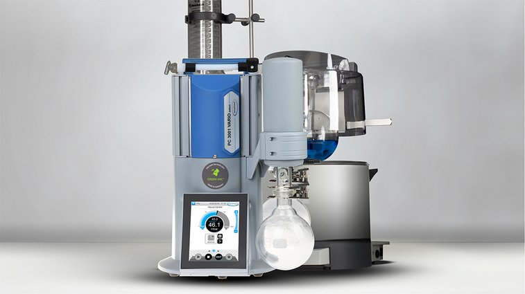 Vacuum pumping unit PC 3001 VARIO select on the rotary evaporator Vacuum pumping unit PC 3001 VARIO select on the rotary evaporator